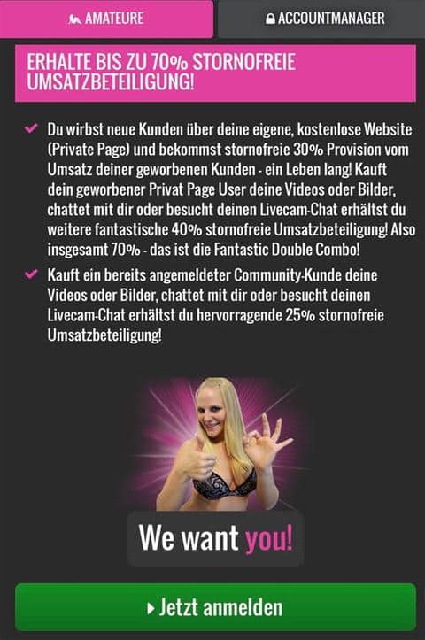 hohe Umsatzbeteiligung